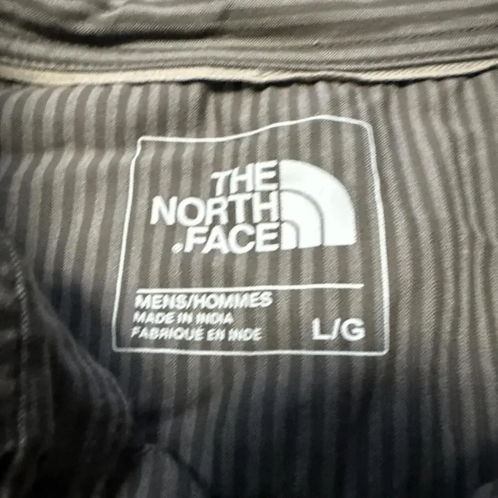 The North Face Button‎ Down Shirt Outdoor Hiking Travel Brown Large